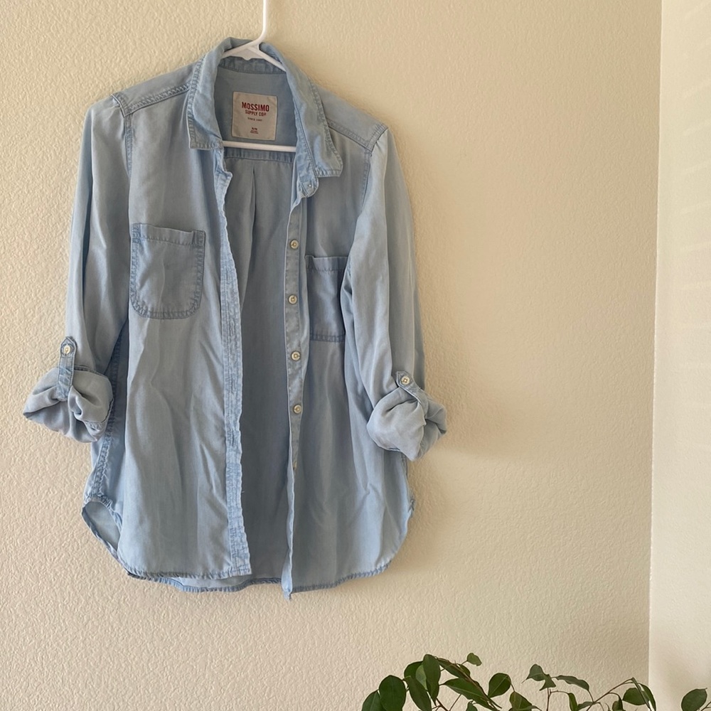 Mossimo Women’s Chambray Denim Shirt XL